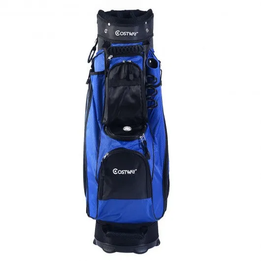 14 Way Divider Lightweight Golf Carry Bag w/ Carry Belt