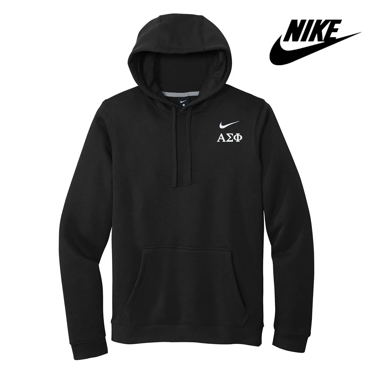 Alpha Sig Nike Embroidered Hoodie