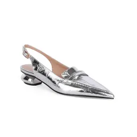 Arina Silver Slingback Pumps