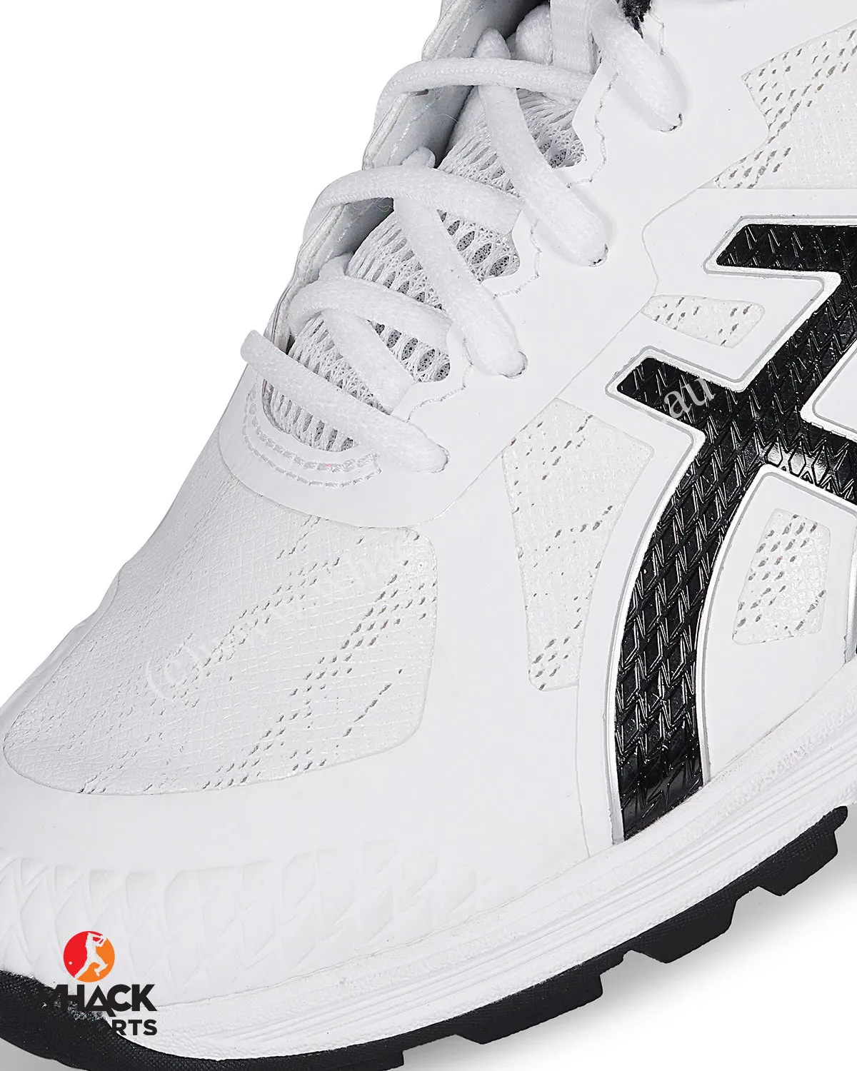 ASICS Strike Rate Cricket Shoes - Steel Spikes - White/Black