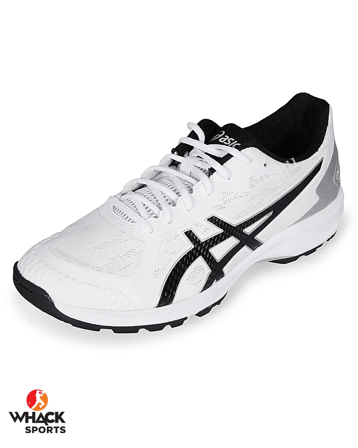 ASICS Strike Rate Cricket Shoes - Steel Spikes - White/Black