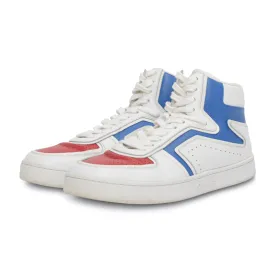 Celine White Leather CT-01 "Z" High Top Sneakers 39