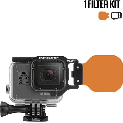 Flip Filters FLIP7 Single Filter Kit with DIVE Filter for GoPro 7, 6, 5, 4, 3, 3 