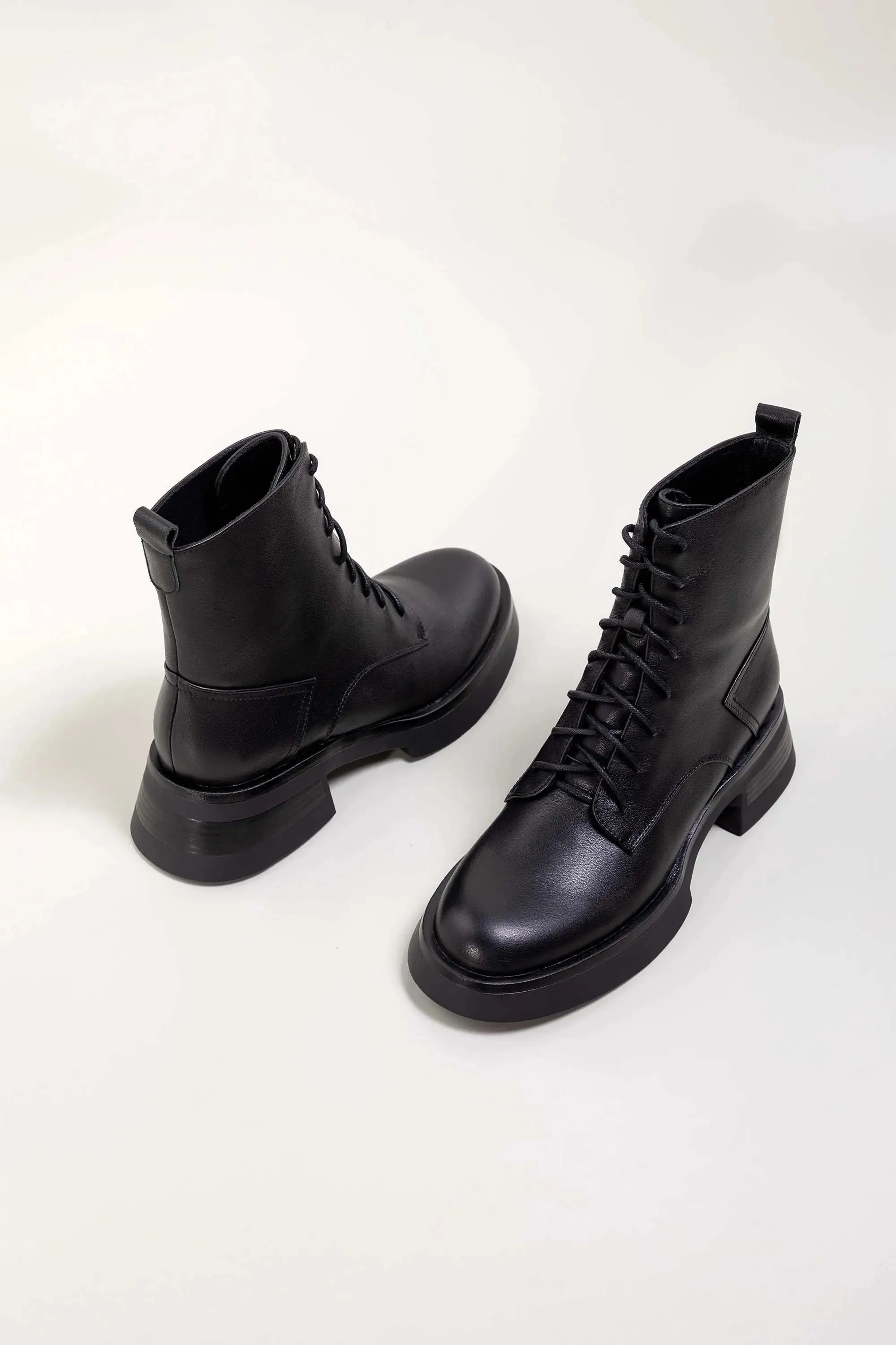 Josie Leather Lace Up Boots