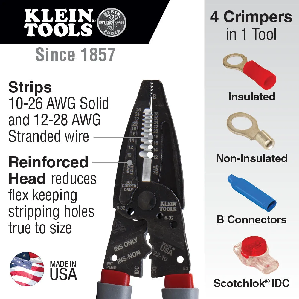 Klein 1019 Klein-Kurve Wire Stripper/Crimper Multi-Tool