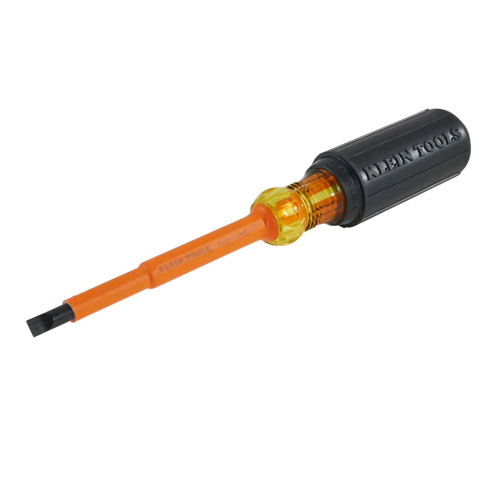 Klein Tools 602-4-INS 1/4" Cabinet Tip Insulated Screwdriver, 4"