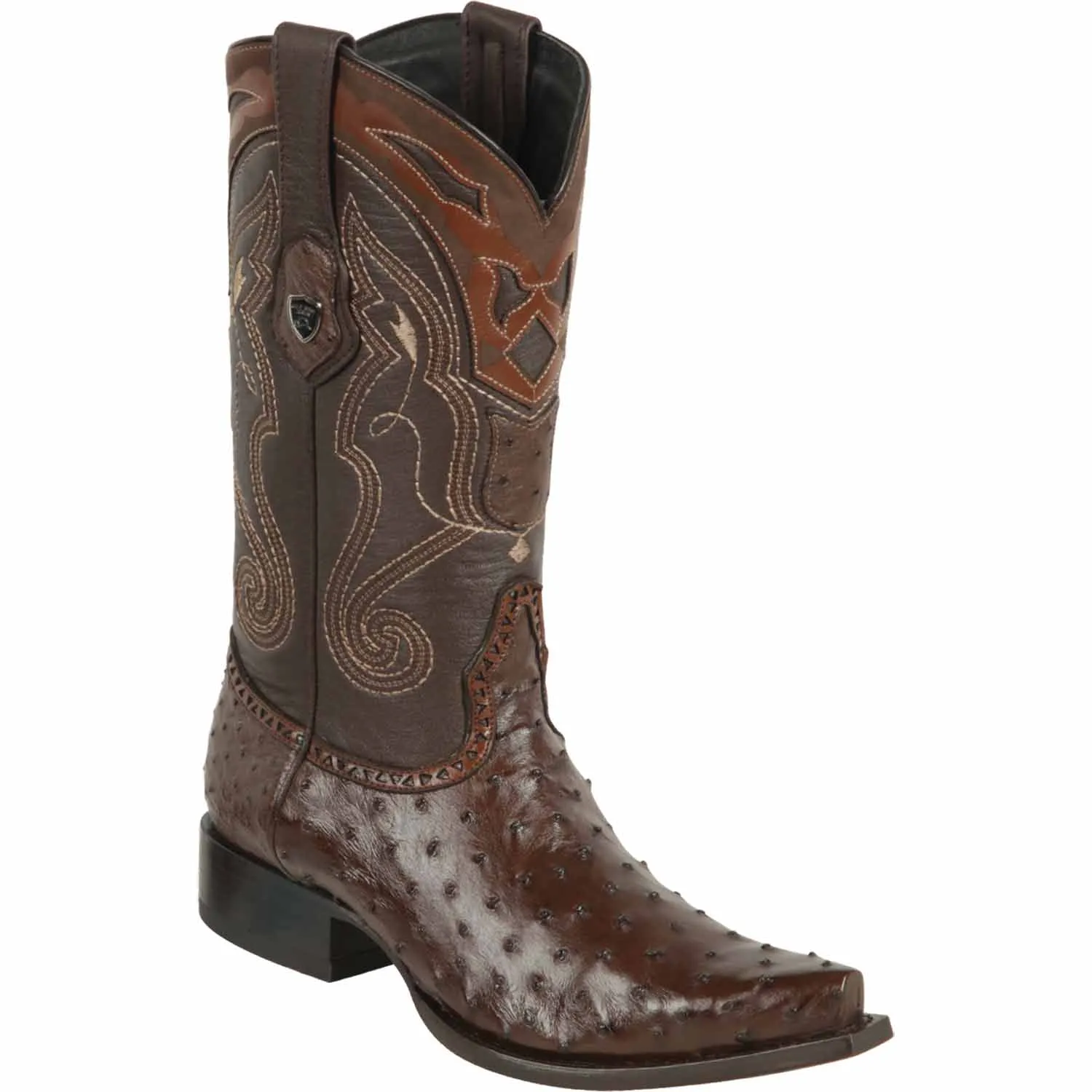 Men's Wild West Ostrich Skin Snip Toe Boot 2940307