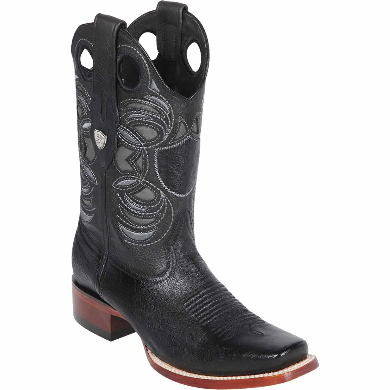 Men's Wild West Smooth Ostrich Skin Rodeo Toe Boot 28189705