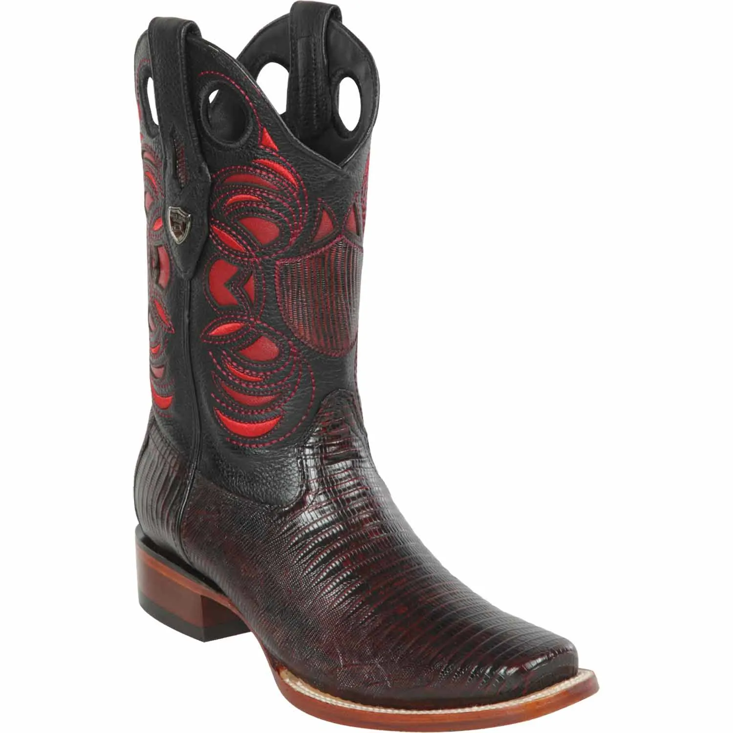 Men's Wild West Teju Lizard Skin Rodeo Toe Boot 28180718