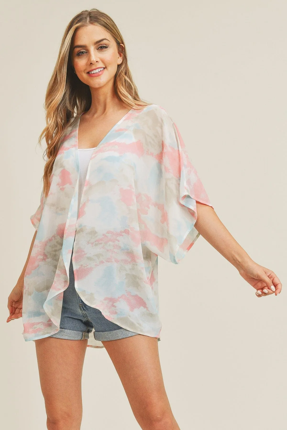 MS0236 Tie Dye Summer Kimono