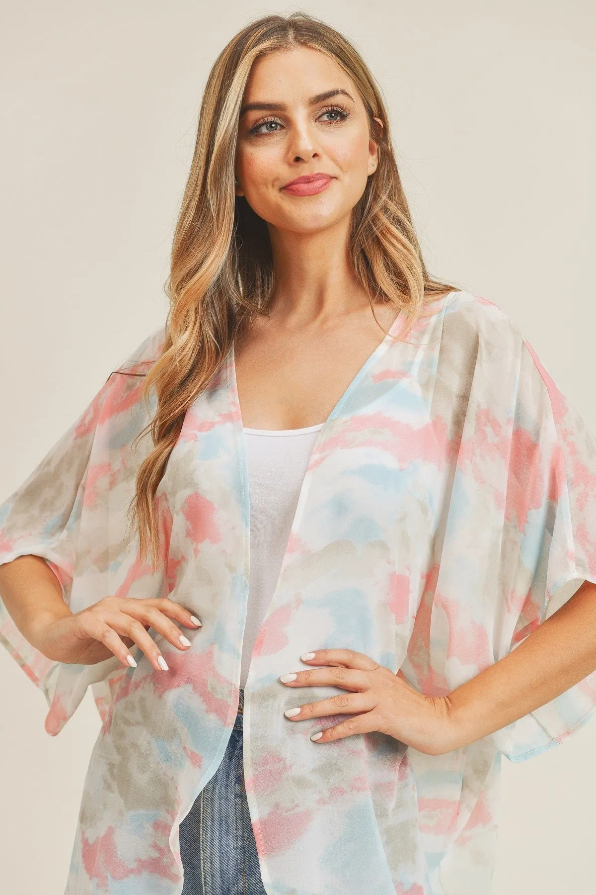 MS0236 Tie Dye Summer Kimono