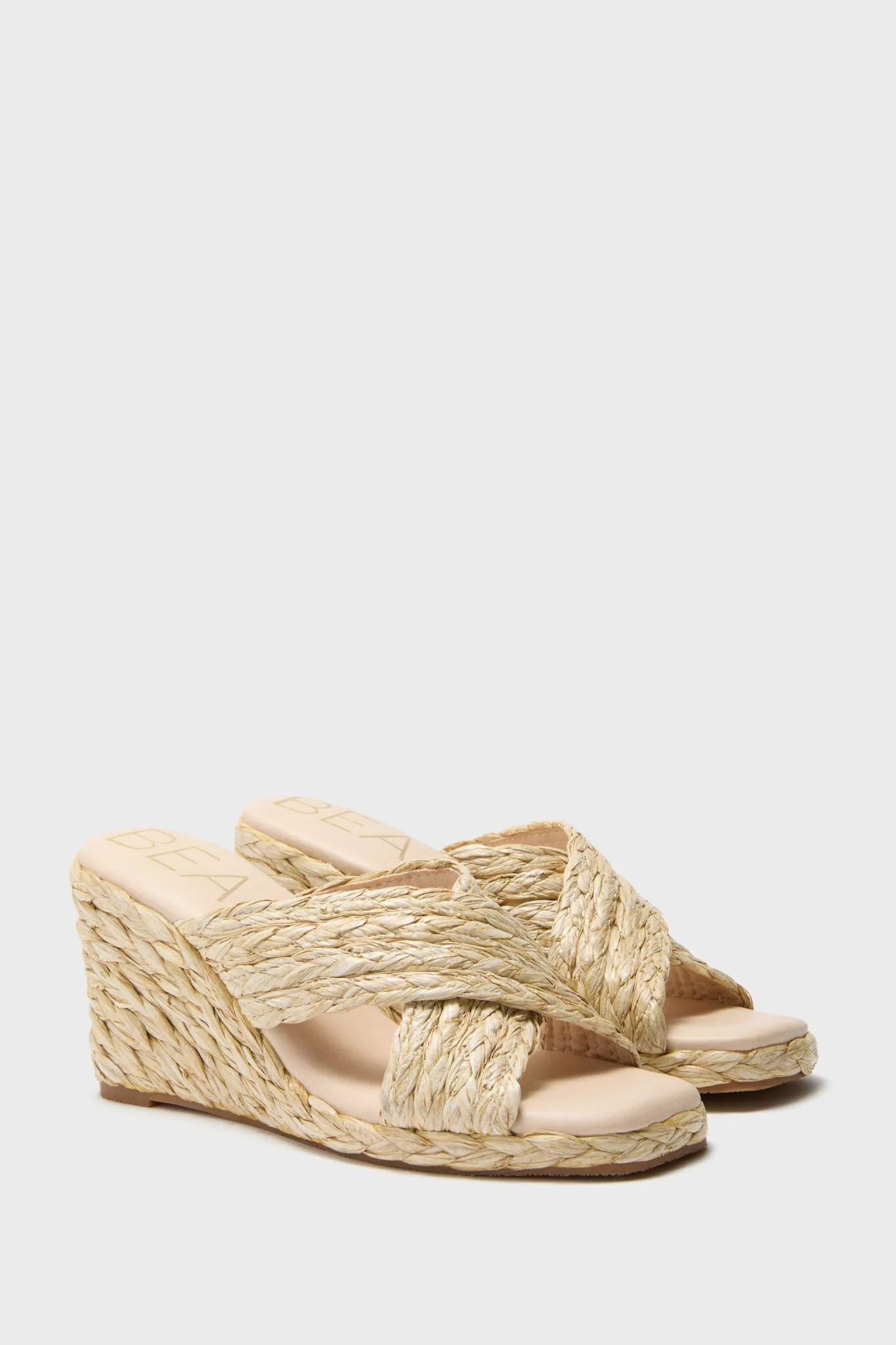 Natural Bondi Wedge Heels