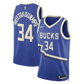 NBA Milwaukee Bucks Giannis Antetokounmpo Nike 2024/25 City Edition Swingman Jersey