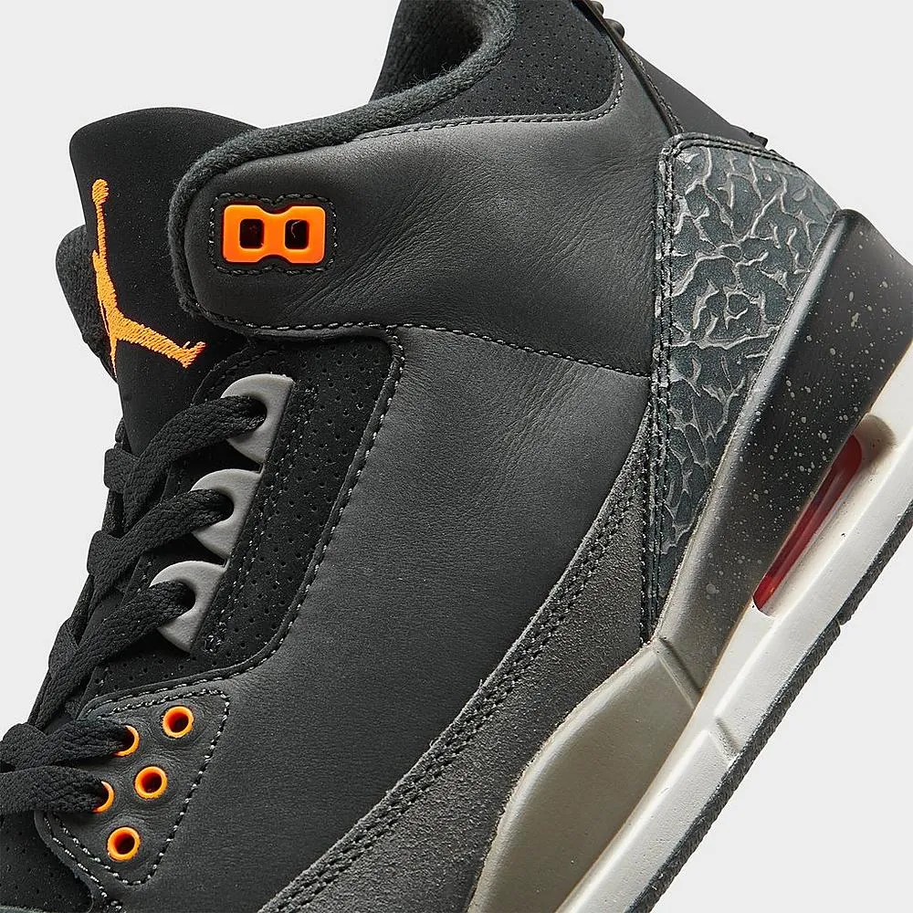 Nike Men's Air Jordan 3 Retro Shoes - Night Stadium / Orange / Black / Pewter / Grey