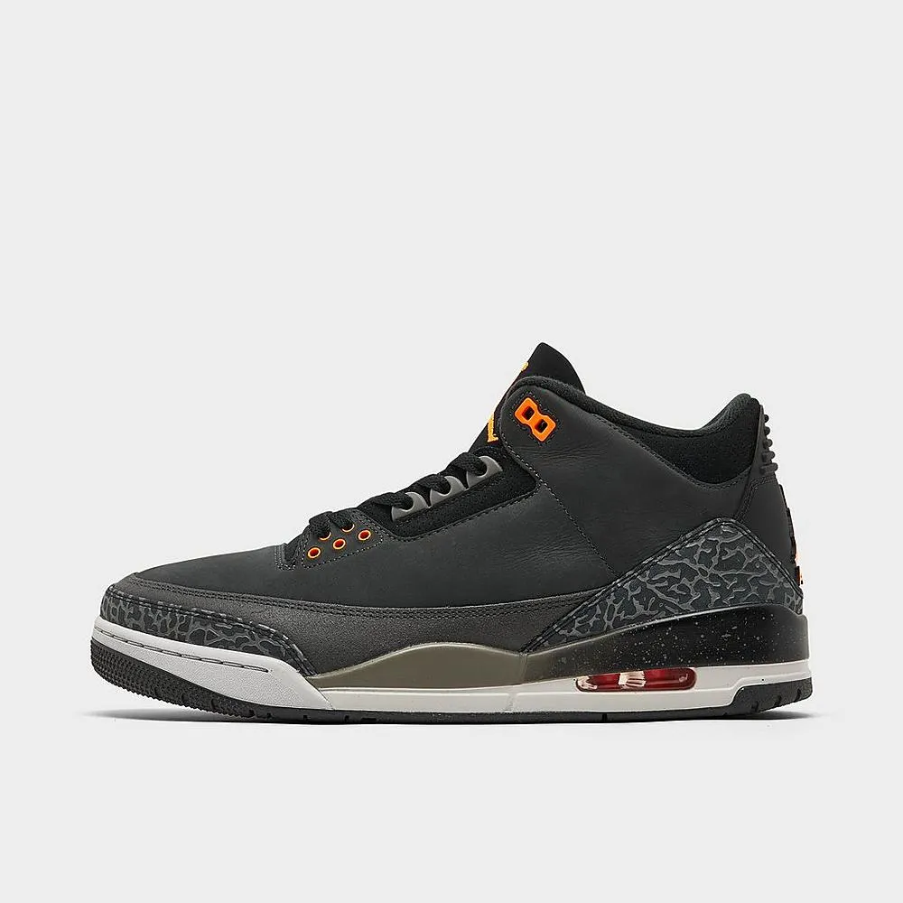 Nike Men's Air Jordan 3 Retro Shoes - Night Stadium / Orange / Black / Pewter / Grey