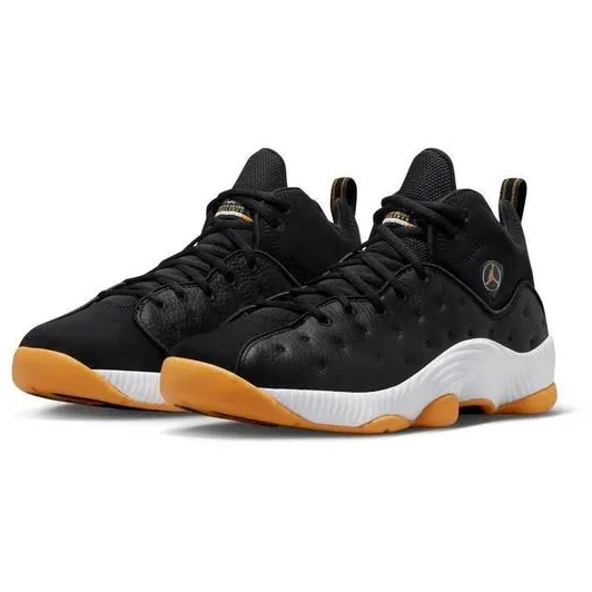 Nike Men's Jordan Jumpman Team II Black Taxi Shoes - Black / Yellow