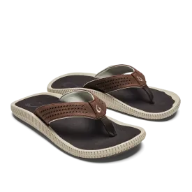 OluKai Ulele Mens Sandals -Dark Wood