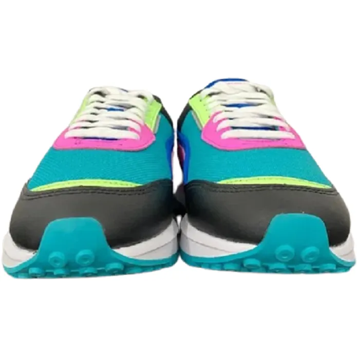 Puma Women's CIty Rider Marble Shoes - Viridian Green / Puma Black / Luminous Pink