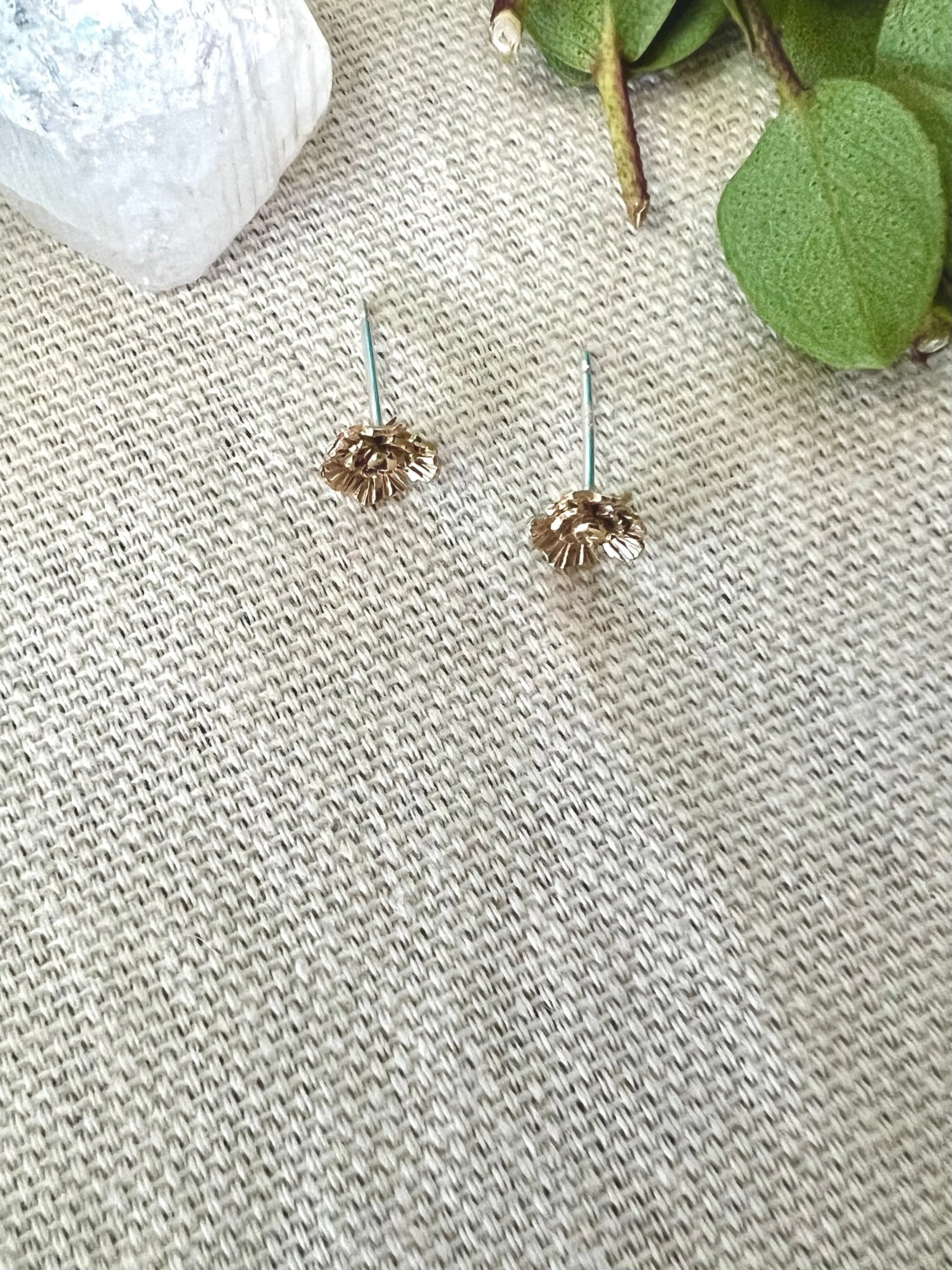 Summer Poppy Bronze Post Earrings