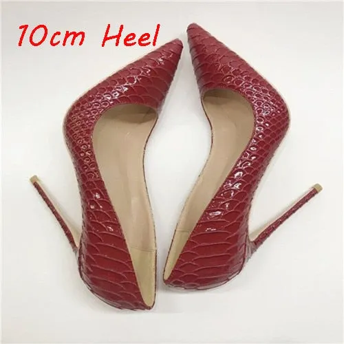 TEEK - Red Scale Heels | Various Heights/Flat