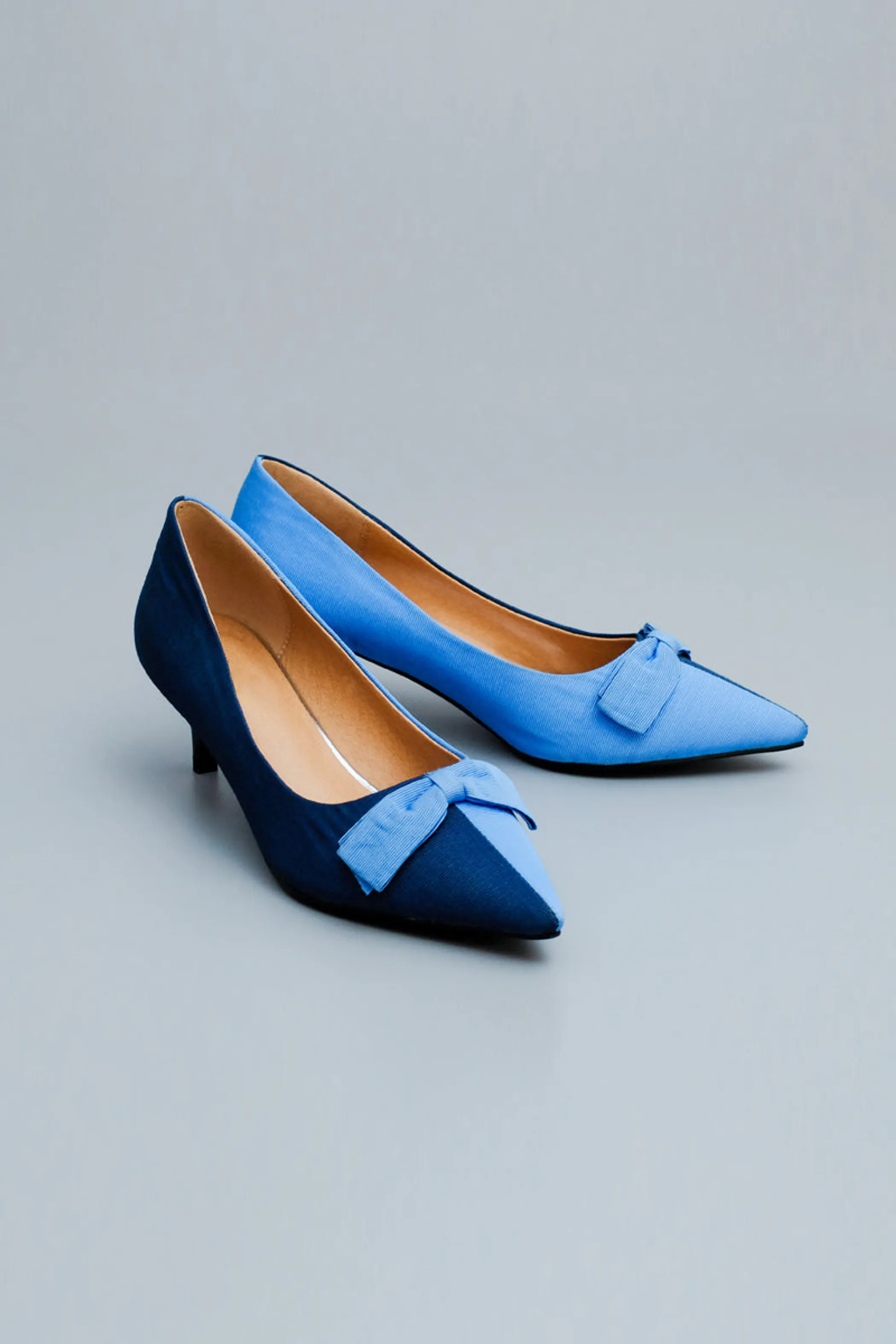 Truble Maaker | Fabric Bow Mid-heel Pumps